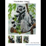 Tree Dweller Lemur Digital Quilt Pattern